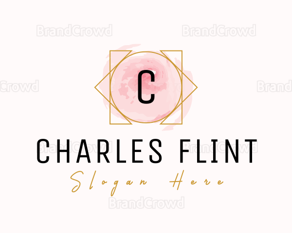 Feminine Salon Watercolor Logo