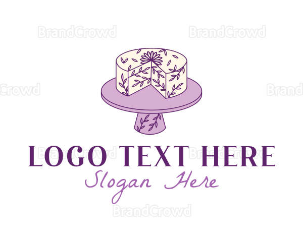 Floral Cake Baking Logo