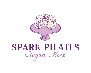 Floral Cake Baking Logo