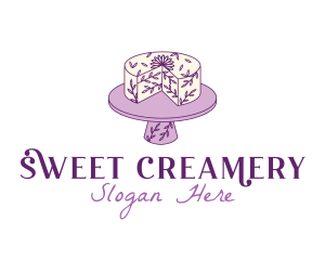 Floral Cake Baking logo design