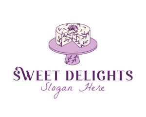 Floral Cake Baking logo design