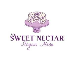 Floral Cake Baking logo design