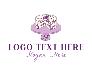 Food - Floral Cake Baking logo design