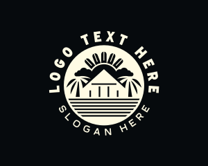 Lodging - Tropical Beach House logo design