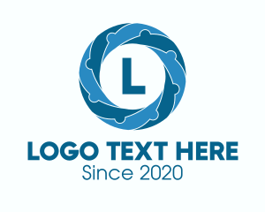 Conference - Blue Community Circle Lettermark logo design