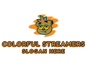 Bear Streamer Piercing  logo design