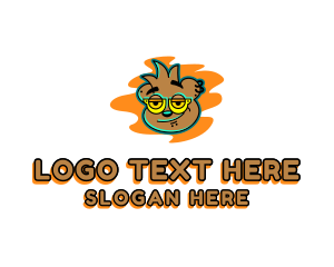 Sunglass - Bear Streamer Piercing logo design