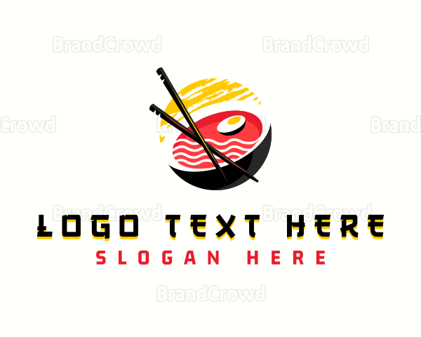 Ramen Noodle Bowl Logo