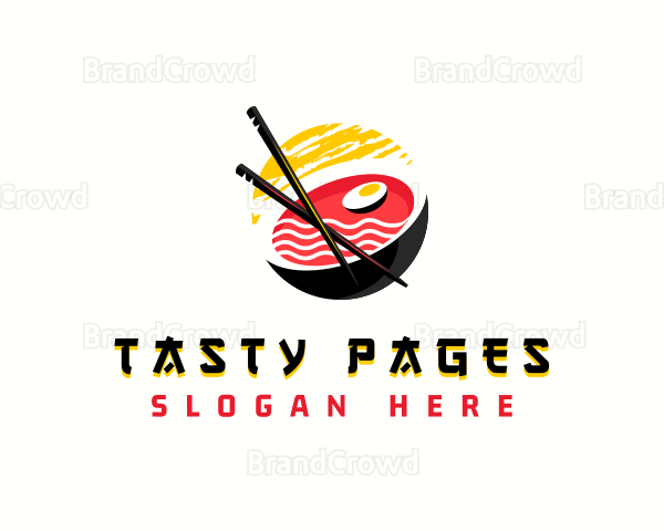 Ramen Noodle Bowl Logo