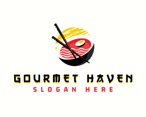 Ramen Noodle Bowl logo design