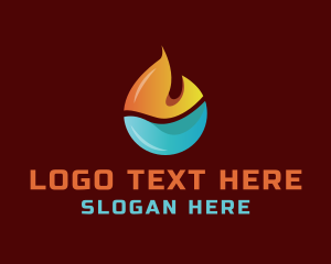 Lpg - Flame Water Droplet logo design