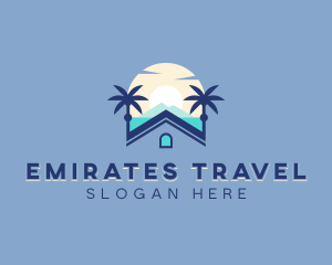 Beach Vacation Travel logo design