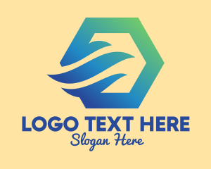 Travel Agent - Cooling Breeze Hexagon logo design