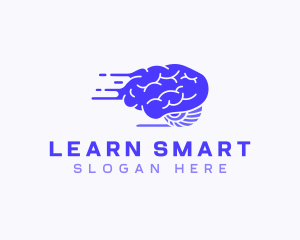 Fast Learning Brain logo design