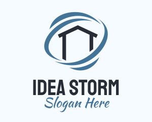 Real Estate Wind House logo design