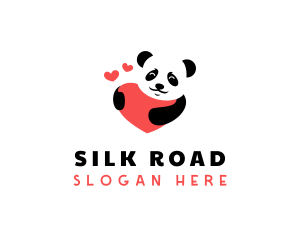 Heart Panda Zoo logo design