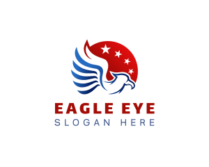 Eagle United States America logo design