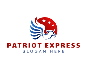 Eagle United States America logo design