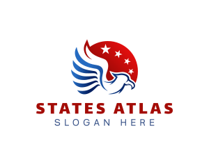 Eagle United States America logo design