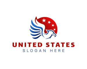 Eagle United States America logo design