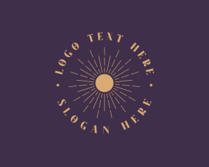 Tarot - Elegant Sun Badge logo design