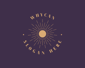 Elegant Sun Badge Logo