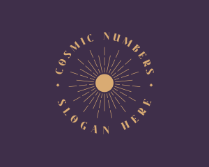 Elegant Sun Badge logo design