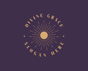 Elegant Sun Badge logo design