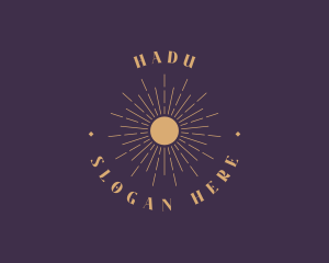 Round - Elegant Sun Badge logo design
