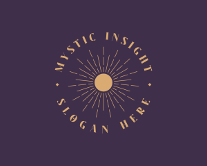 Divination - Elegant Sun Badge logo design