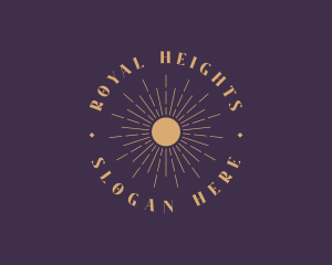 Elegant Sun Badge logo design