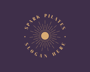 Spiritual - Elegant Sun Badge logo design