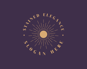 Elegant Sun Badge logo design