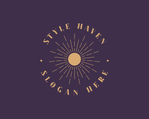 Fortune - Elegant Sun Badge logo design