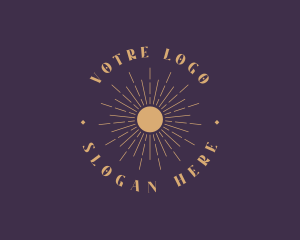 Sunburst - Elegant Sun Badge logo design