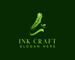 Ink - Feather Quill Ink logo design