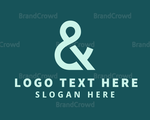 Green Ampersand Font Logo