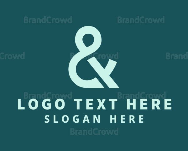 Green Ampersand Font Logo