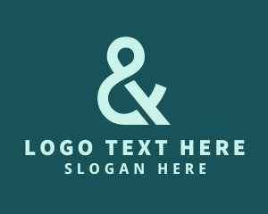 Ligature - Green Ampersand Font logo design