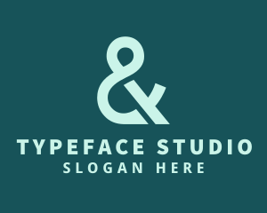 Green Ampersand Font logo design