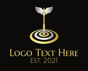 Dart - Golden Luxury Darts logo design