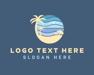 Tropical - Beach Seaside Waves logo design