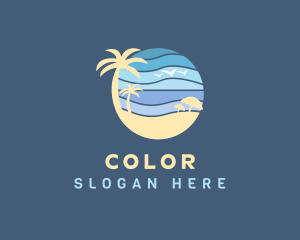 Tropical - Beach Seaside Waves logo design