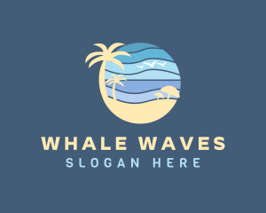 Beach Seaside Waves logo design