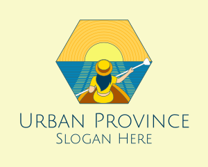 Province - Sunset Boat Lady logo design