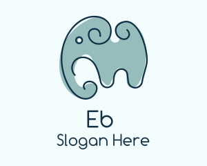 Environment - Minimalist Grey Elephant logo design