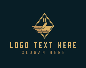 House - Flooring Tile Pavement logo design