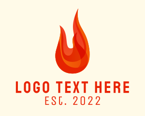 Burning - Hot Flaming Torch logo design