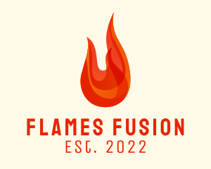 Hot Flaming Torch logo design