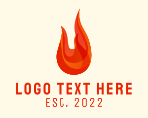 Lighter - Hot Flaming Torch logo design